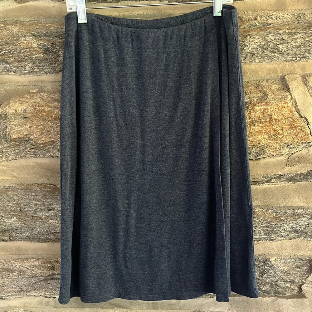 Midi Faux Wrap Skirt